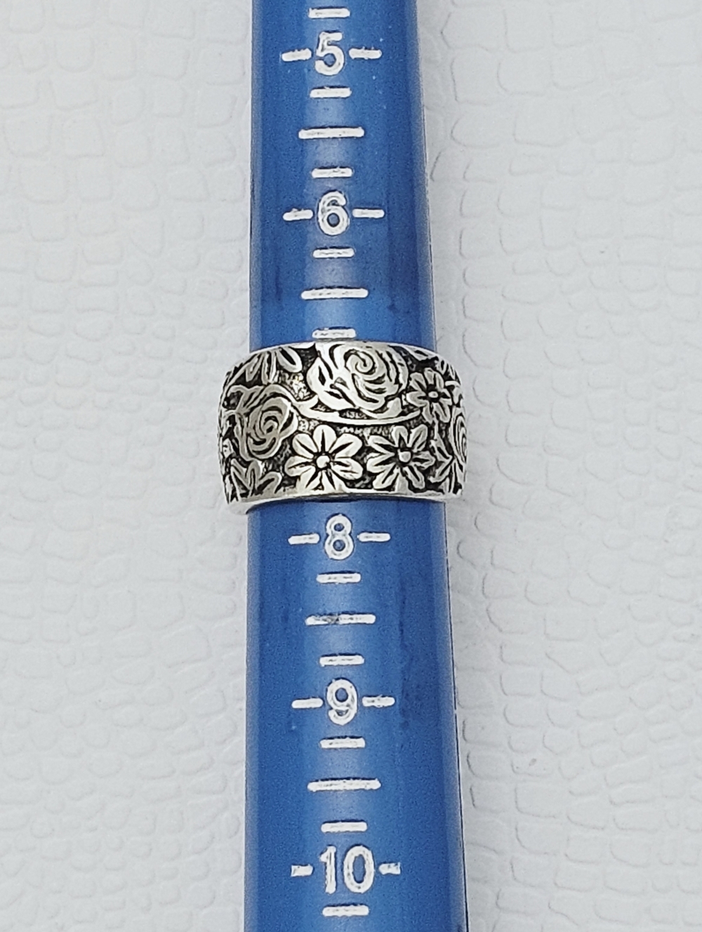 Silpada Rare Sterling Silver Etched Floral Garden Vintage Ring Size 7.25 R1583 - Picture 12 of 14